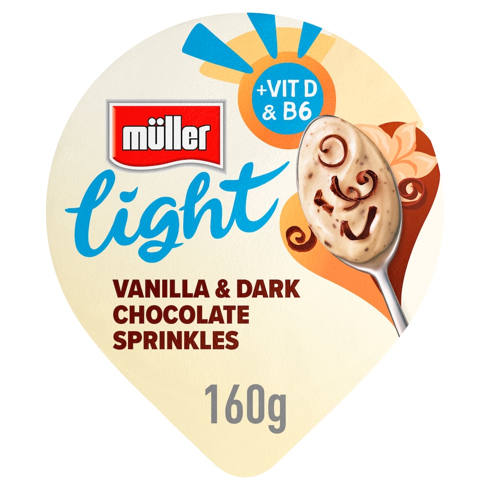 image 1 of Muller Light Vanilla Dark Chocolate Yogurt 160G