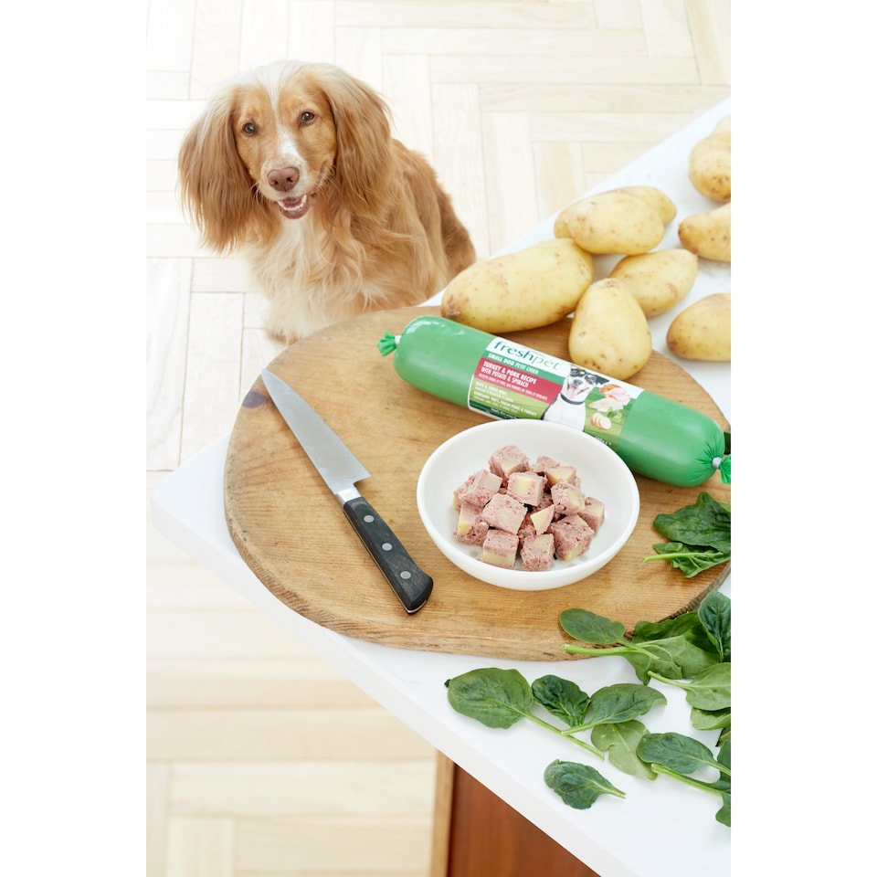 image 1 of Freshpet Small Dog Turkey & Pork Recipe with Potato & Spinach 400g