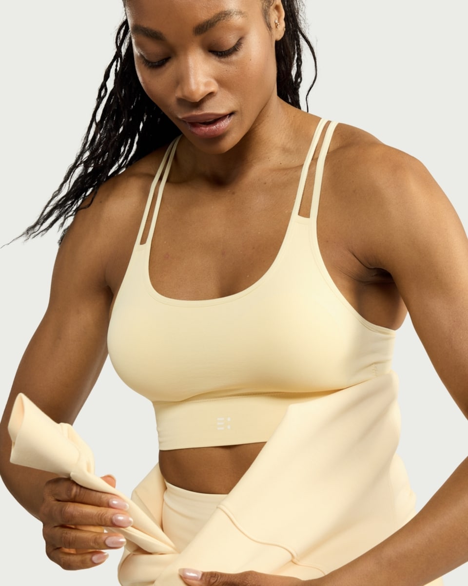 image 1 of F&F Active 2-Pack Strappy Light Support Sports Bra in Multi