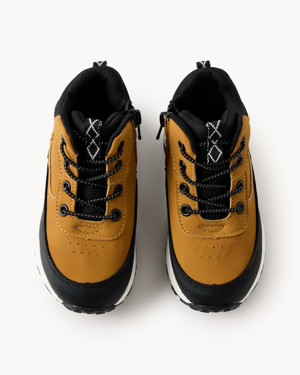 image 1 of F&F Boys Lace Up Work Boots in Tan