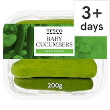 Tesco Baby Cucumbers 200G