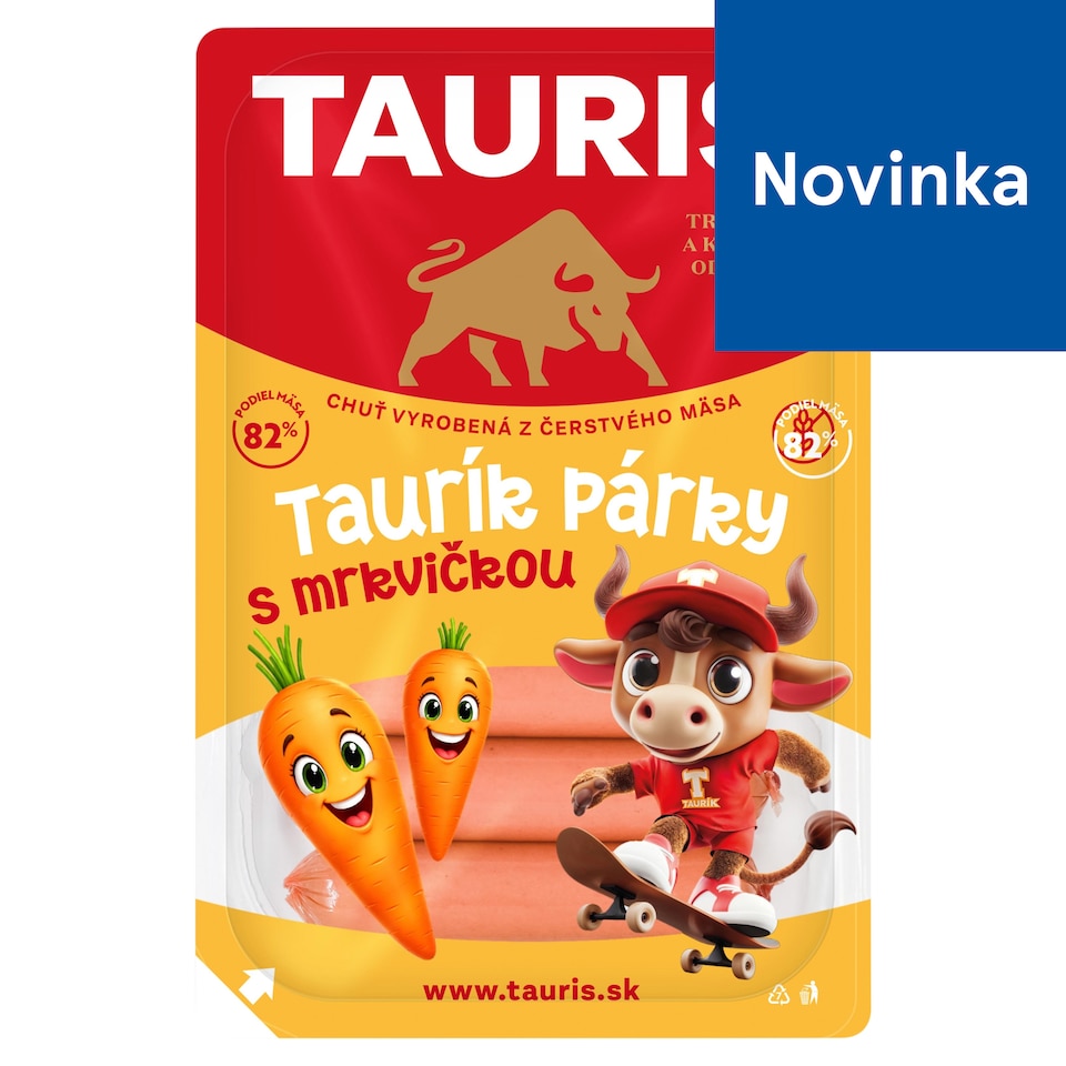 Tauris Taurík párky s mrkvičkou 0,220 kg
