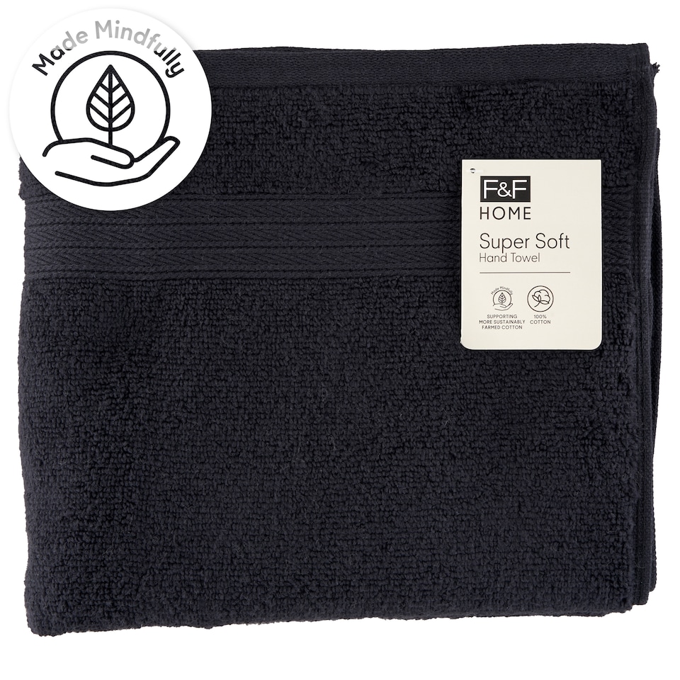F&F Home Black Supersoft kéztörlő 50 cm x 90 cm