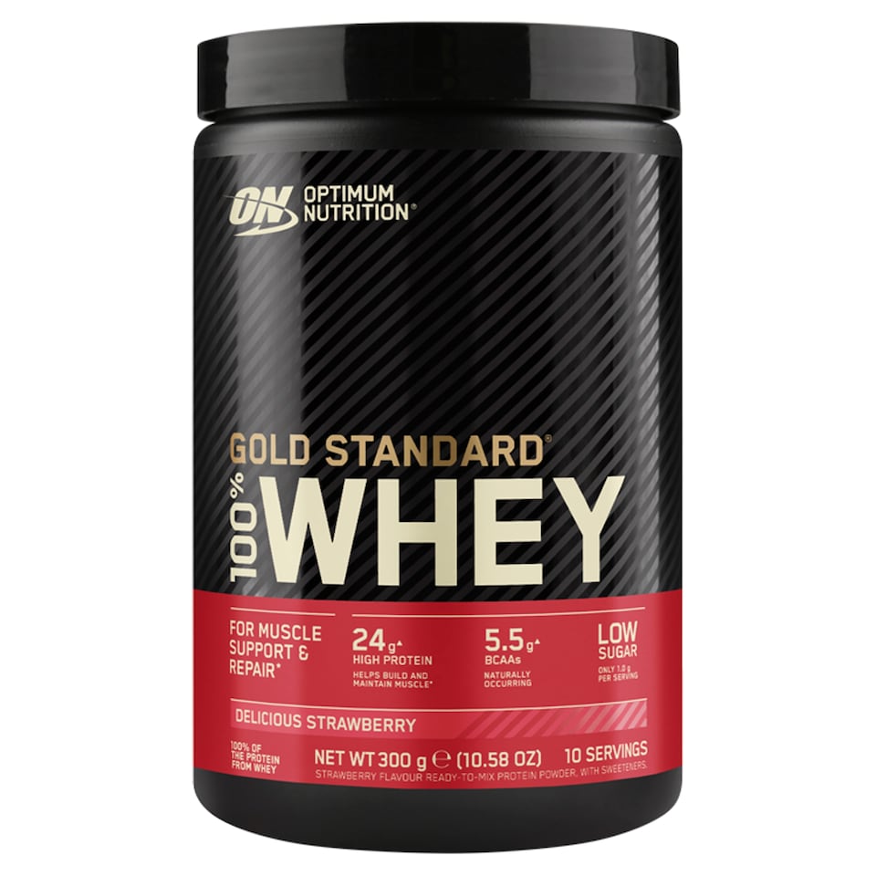 image 1 of OPTIMUM NUTRITION Gold Standard 100% Whey Delicious Strawberry 300g