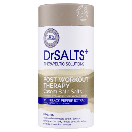 Dr Salts Post Workout Therapy Epsom Salts 750G Tesco Groceries