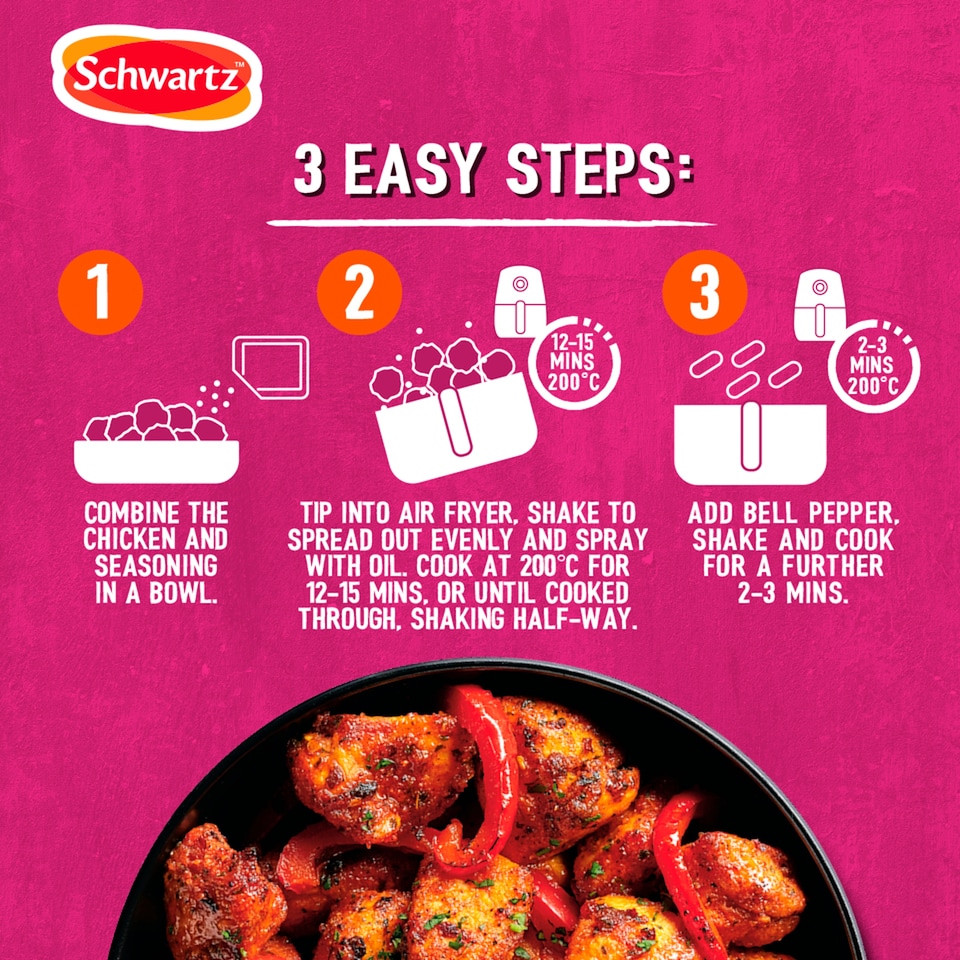 image 1 of Schwartz Air Fry Lemon & Chilli Recipe Mix 30g