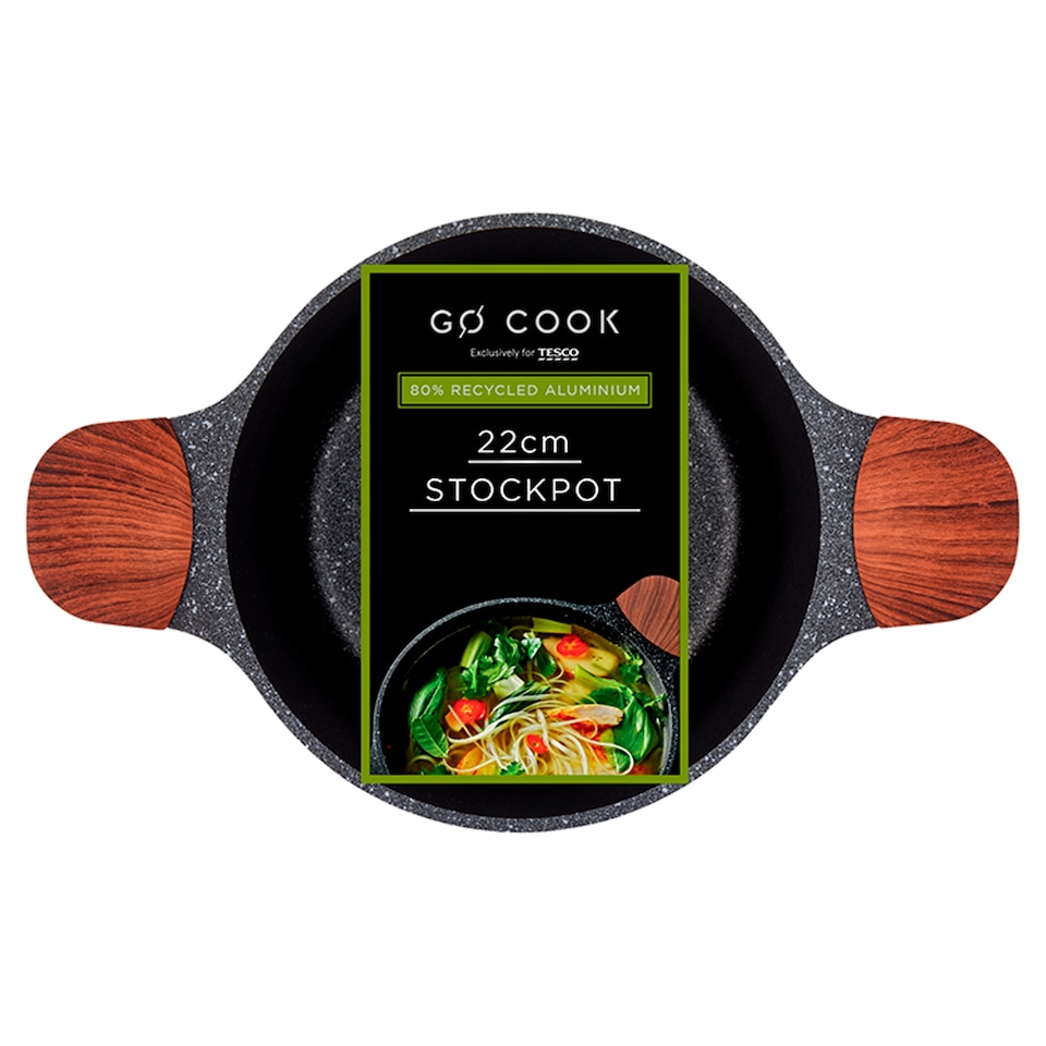 image 1 of Go Cook 80% Recycled 22Cm Stockpot