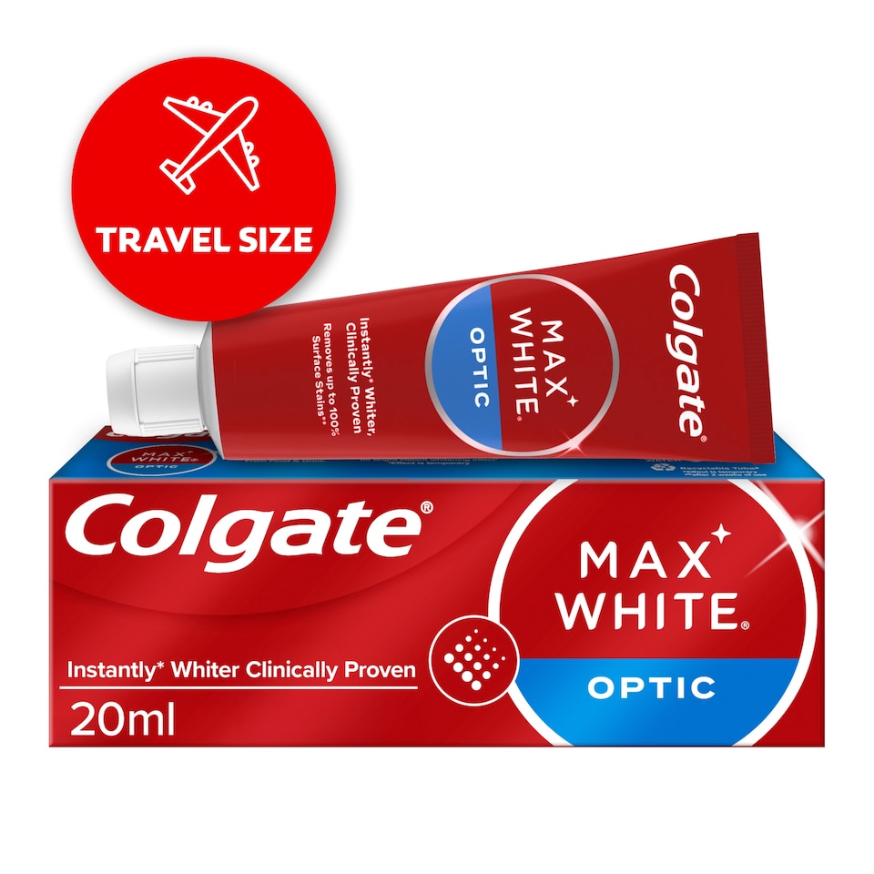 image 1 of Colgate Max White One Optic Whitening Travel Toothpaste 20ml