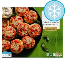Tesco 12 Mini Cheese & Tomato Pizzas 360G