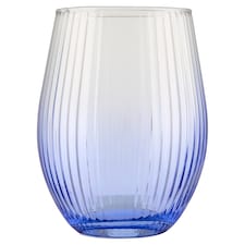 Kék bordázott üvegpohár 620 ml