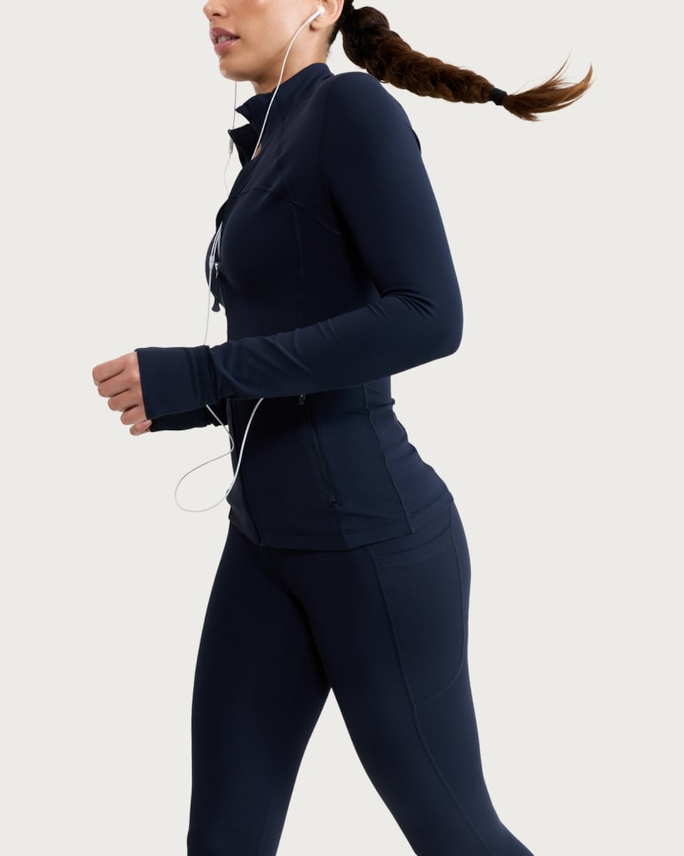 image 1 of F&F Active ULTRAMOVE High Waisted Pocket Leggings in Navy