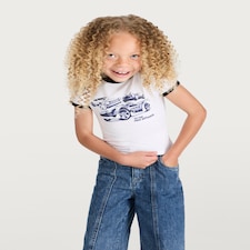 Hot Wheels Cotton Rich Printed T-Shirt in White