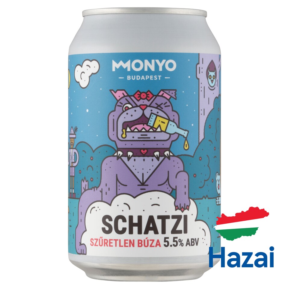 MONYO bajor búza típusú hibrid erjesztésű szűretlen sör 5,5% 330 ml