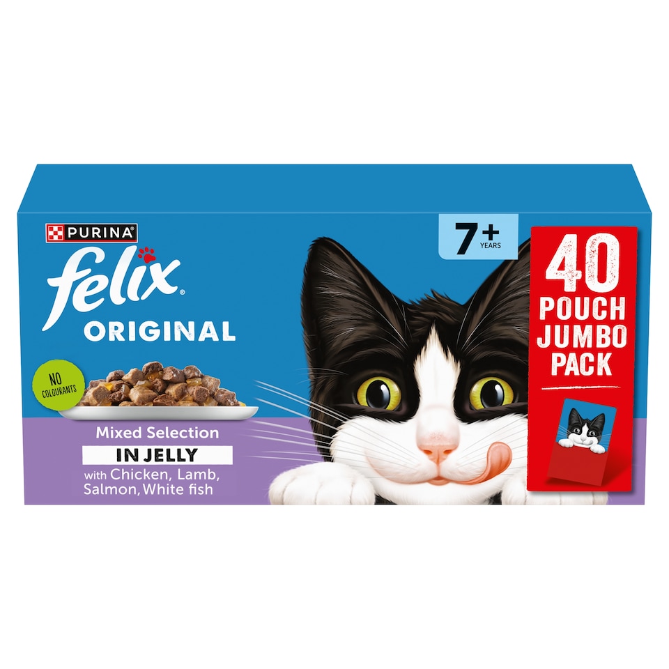 Felix Original Senior Mixed Selection In Jelly cat food 40x85g