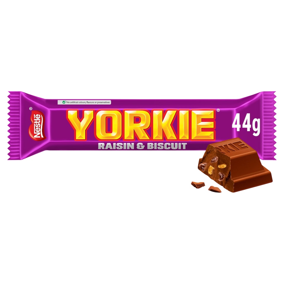 Yorkie Raisin & Biscuit Chocolate Bar 44g