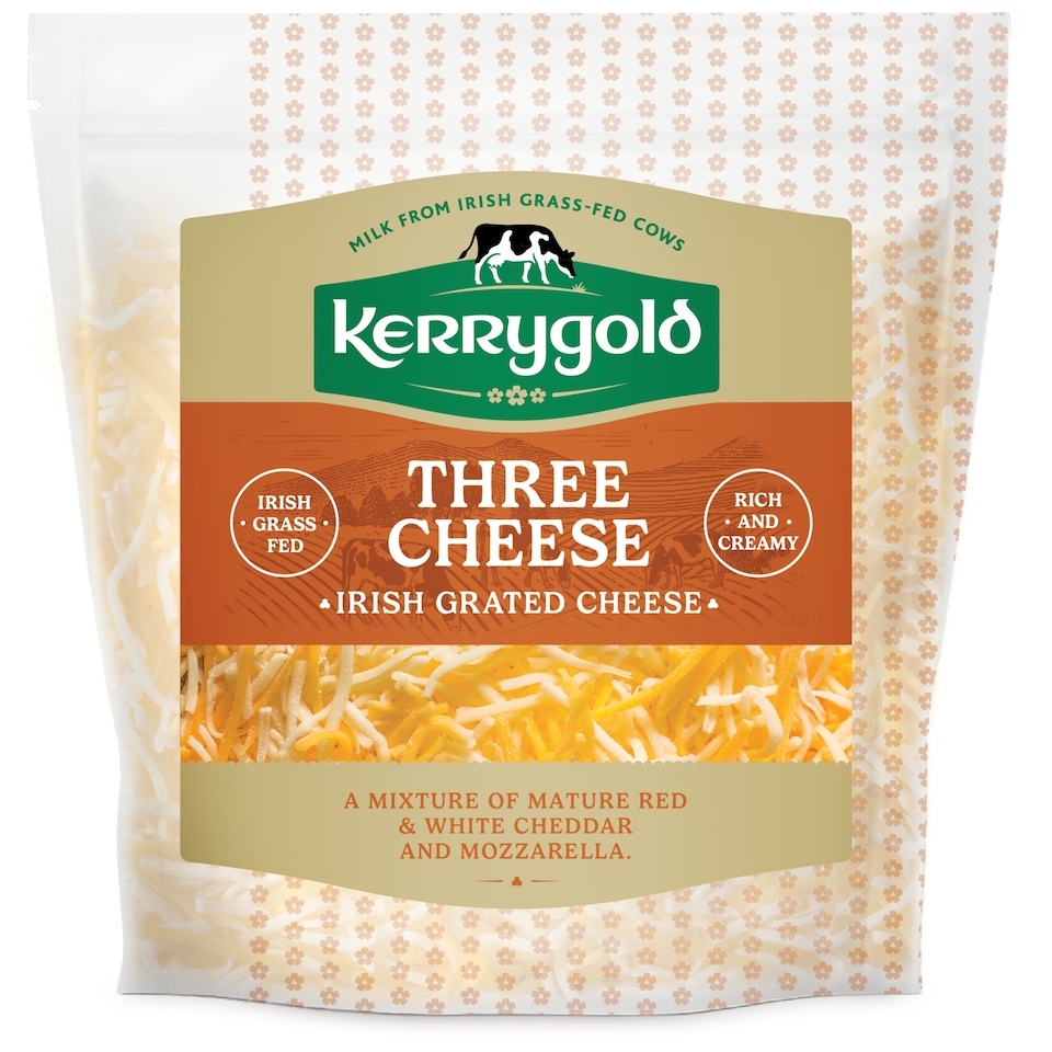 KERRYGOLD THREE CHEESE IRISH GRATED 200g