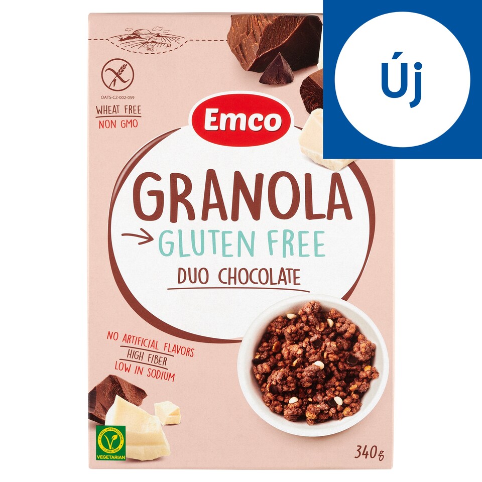 Emco gluténmentes granola duo csokoládé 340 g