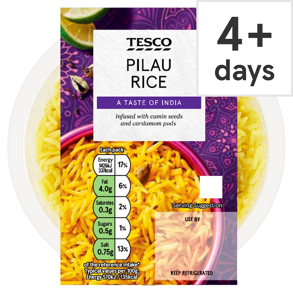 Tesco Pilau Rice 250G