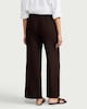 image 3 of F&F Linen Rich Wide Leg Trousers in Chocolate
