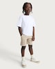 image 1 of F&F Boys Cotton Rich Drawstring Shorts in Stone