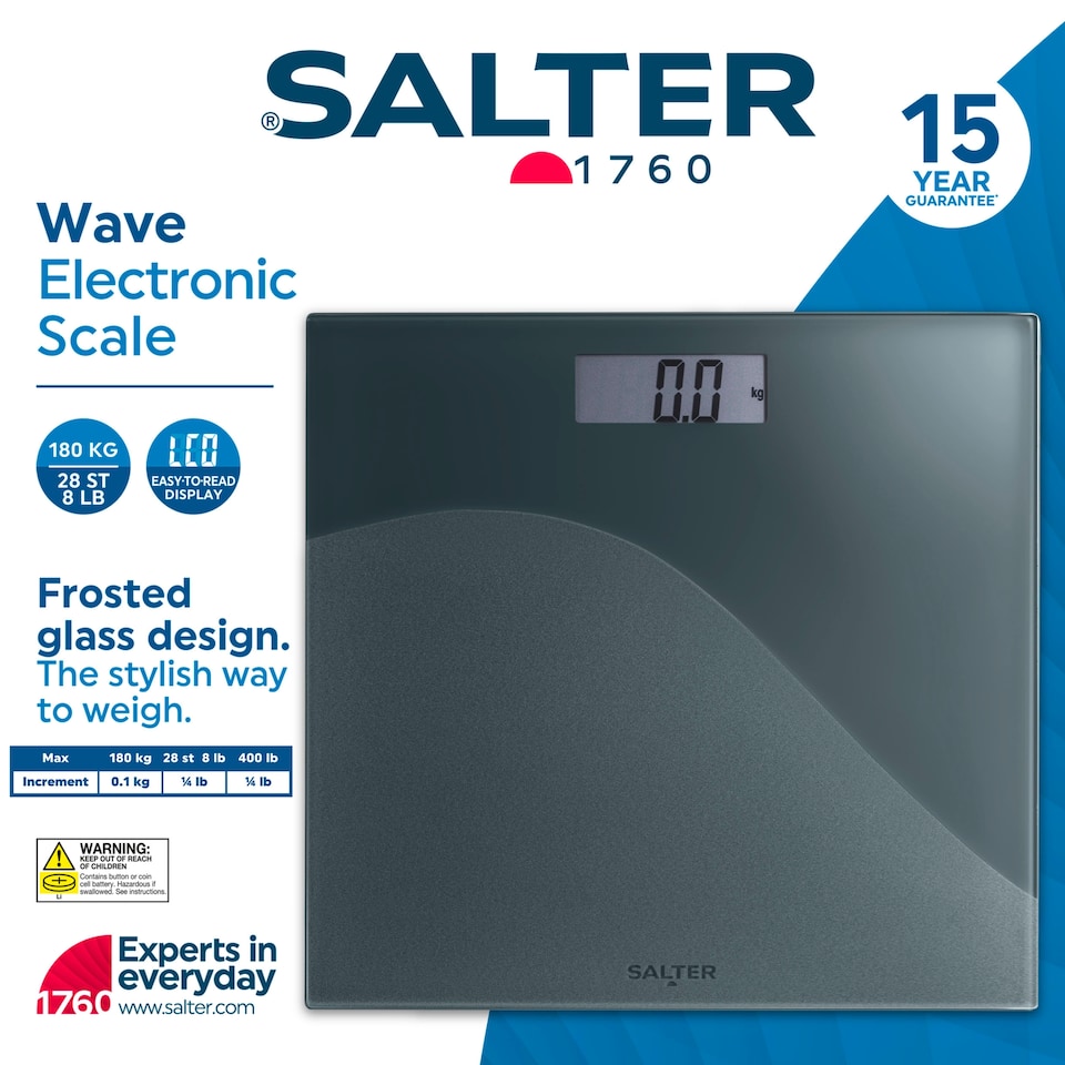 image 1 of Salter Black Two Tone Electronic Scale