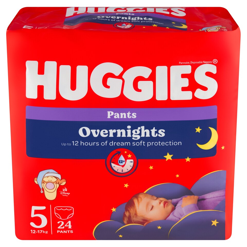 image 1 of Huggies Overnights Pants Size 5 Children 12-17 kg 24 pcs