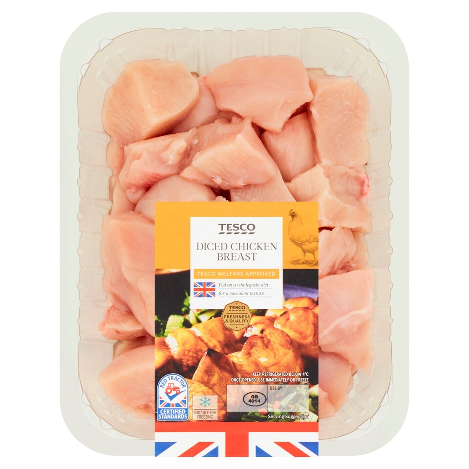 Tesco Diced Chicken Breast 900G Tesco Groceries