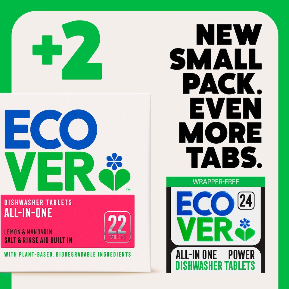 image 1 of Ecover All-in-One Power Dishwasher Tablets x24 0.42kg