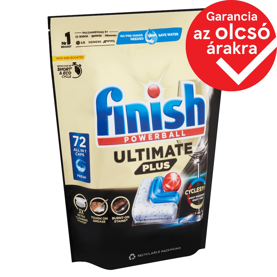 Finish Powerball Ultimate Plus Fresh mosogatógép kapszula 72 db 878 g