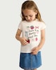image 1 of F&F Girls Pure Cotton Strawberry Sequin T-Shirt in White