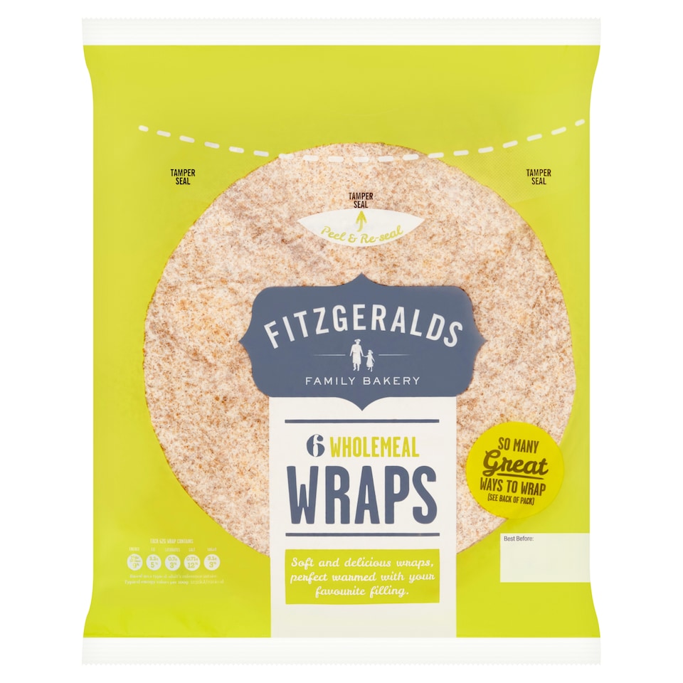 Fitzgeralds Wholemeal Wraps 370G