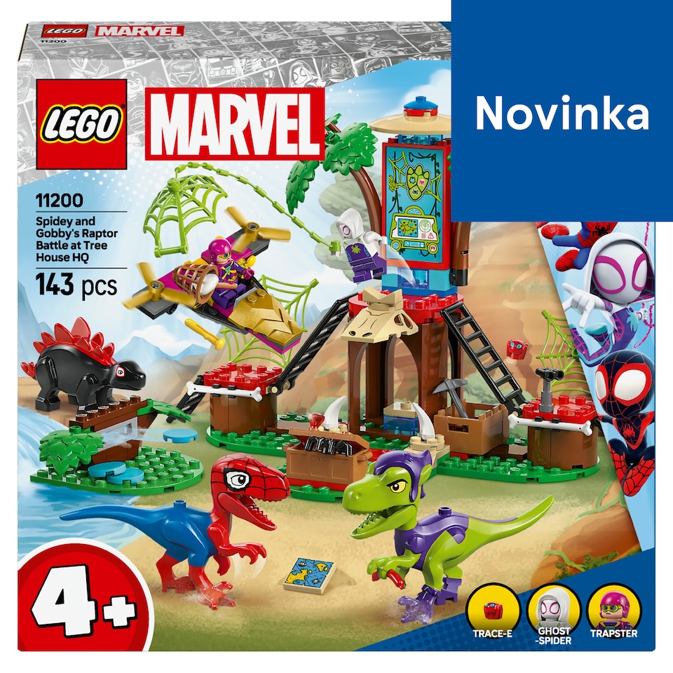 image 1 of LEGO Marvel Spidey and his Amazing Friends 11200 Spidey and Gobby's Raptor Battle at Tree
