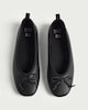 image 2 of F&F School Girls Bow Detail Ballet Flats in Black