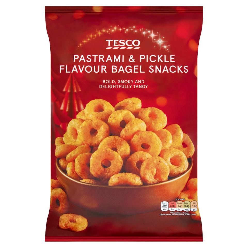 Tesco Pastrami & Pickle Bagels Snack 150g