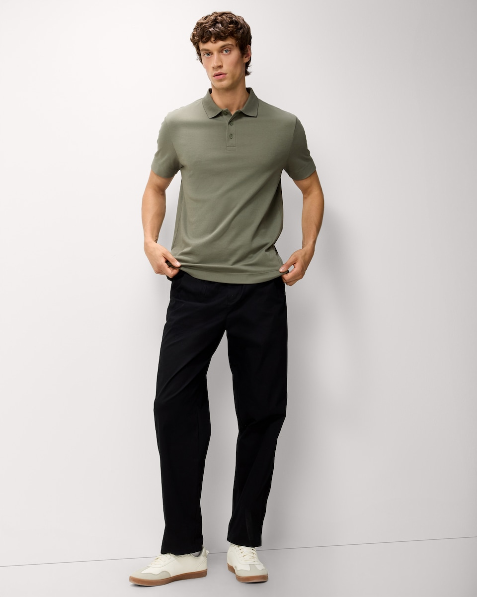image 1 of F&F Pure Cotton Polo Shirt in Khaki