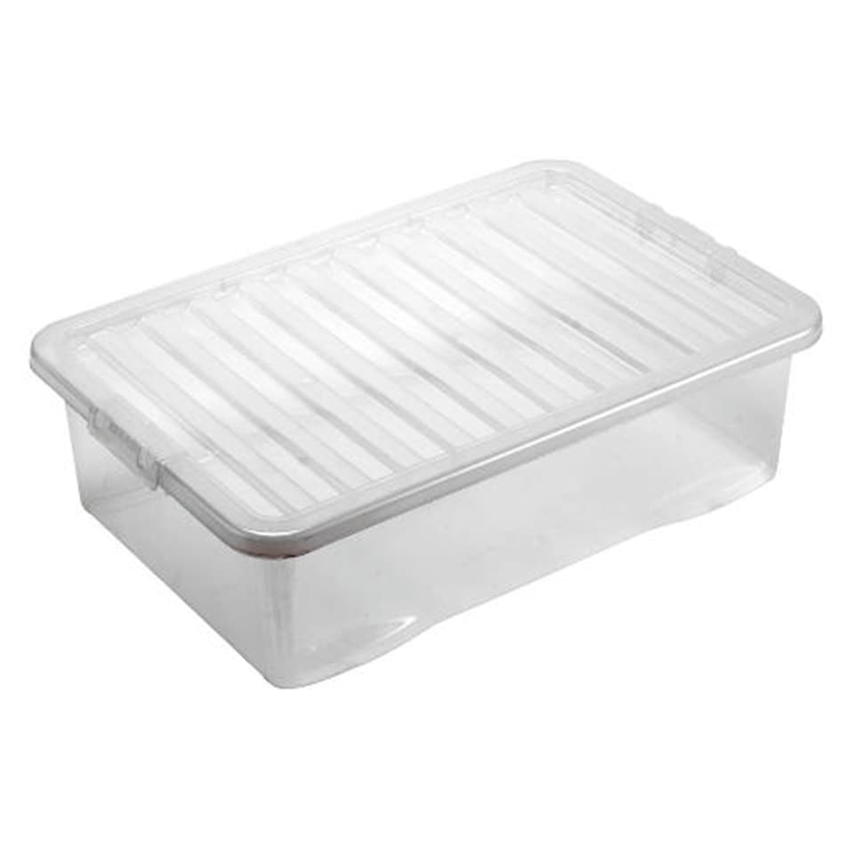 Wham 32Lunderbed Storage Box With Lid Clear