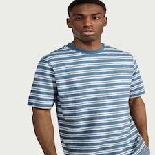 RDA Pure Cotton Striped T-Shirt in Blue