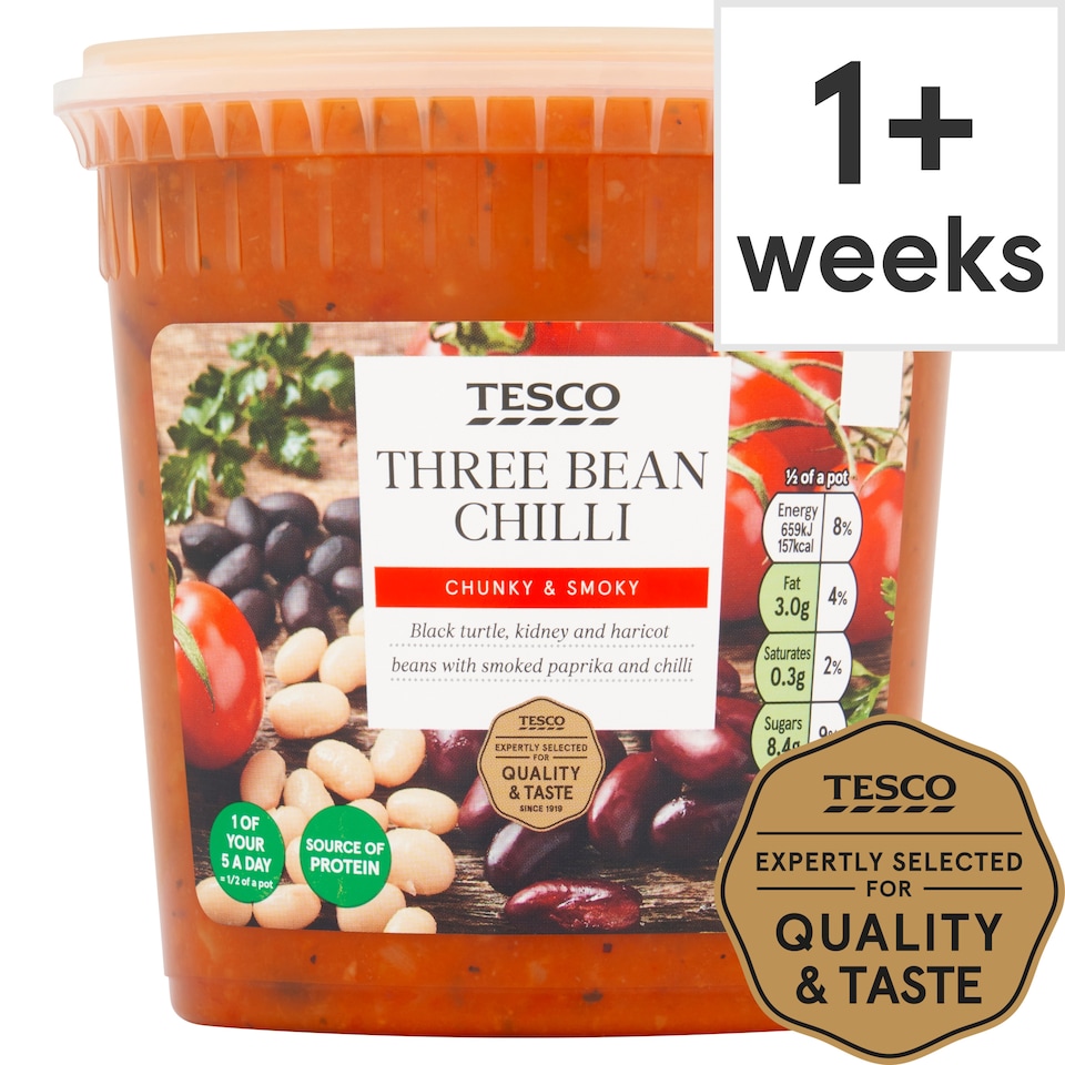 Tesco Three Bean Chilli 600g
