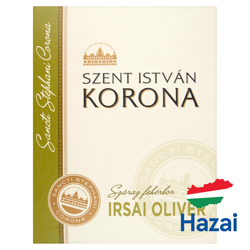 Szent István Korona Dunántúli Irsai Olivér száraz fehérbor 11% 3 l 1. kép