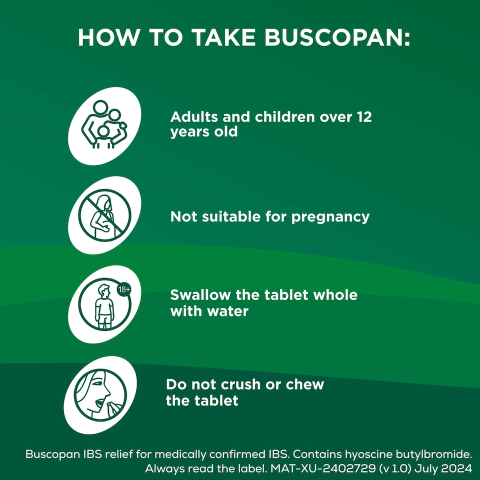 image 1 of Buscopan IBS Relief Tablets - Pain & Discomfort Relief 40s
