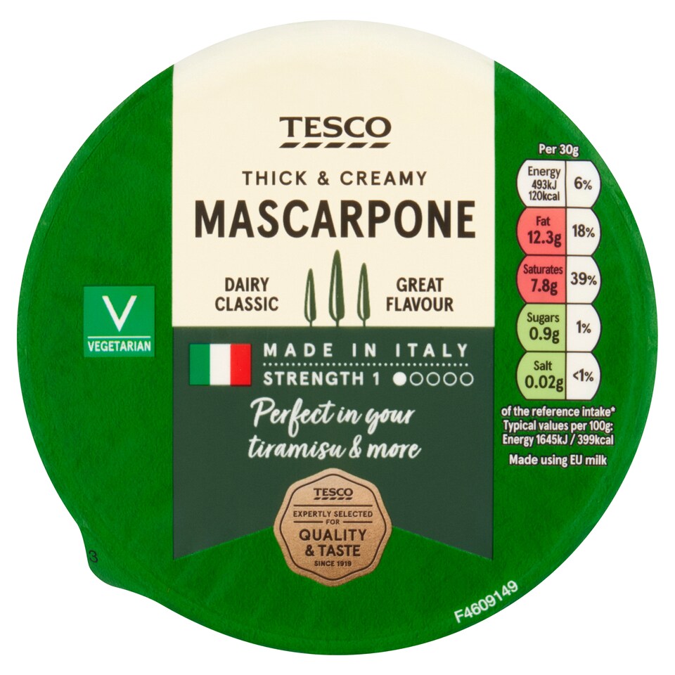 Tesco Mascarpone Cheese 250 G