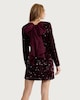 image 3 of F&F Sequin Embellished Long Sleeved Dress in Burgundy