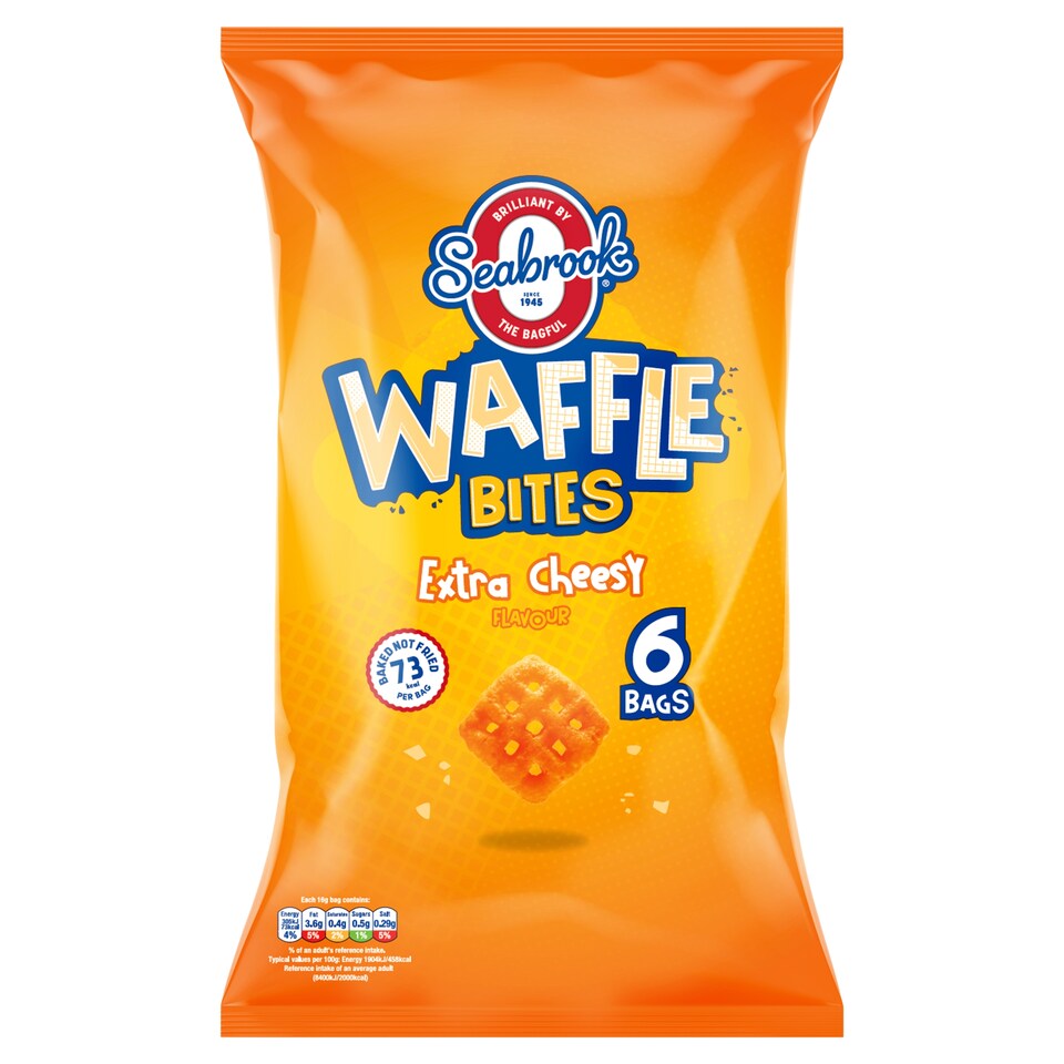 Seabrook Waffle Bites Cheesy Flavour 6 x 16g