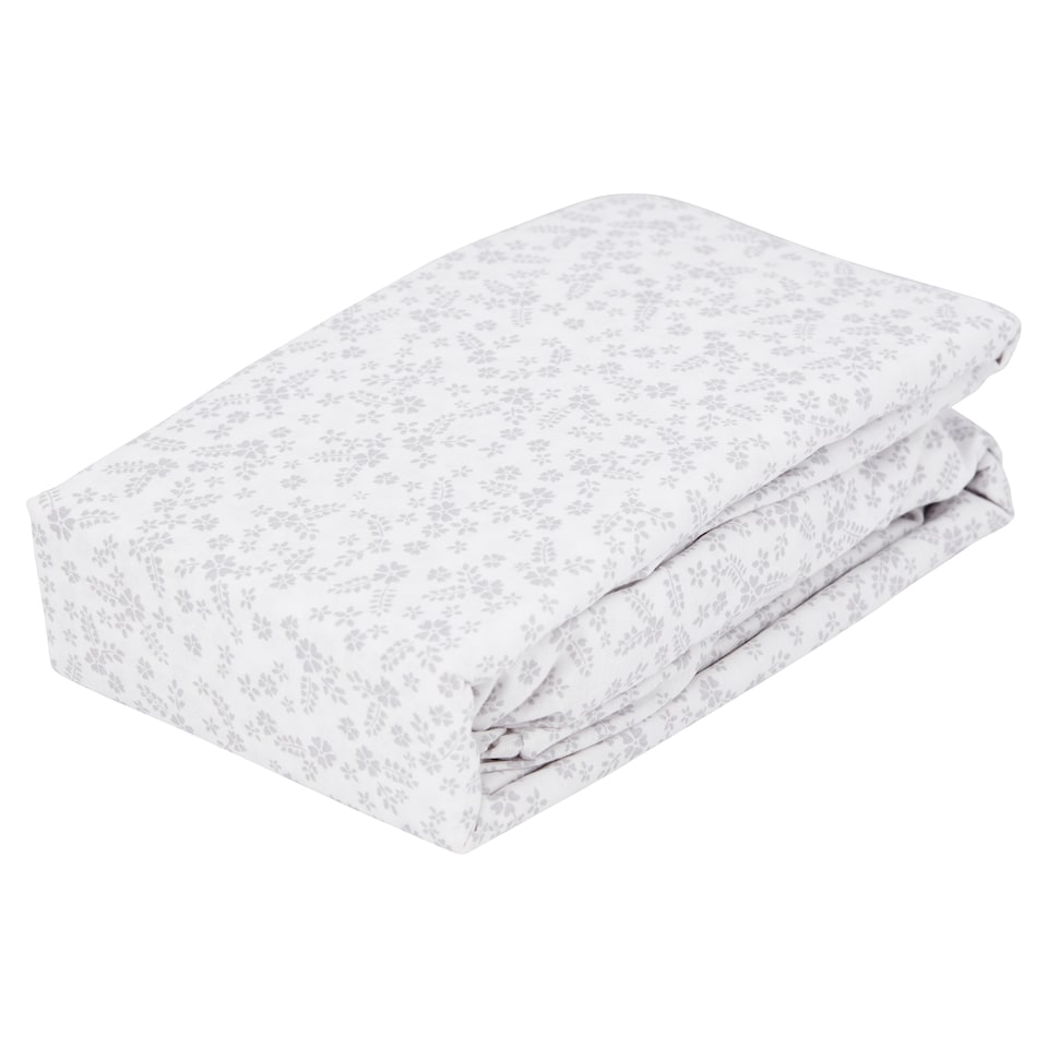 image 1 of F&F Home Bedding Poly Cotton Printed Folk Fitted Sheet Single