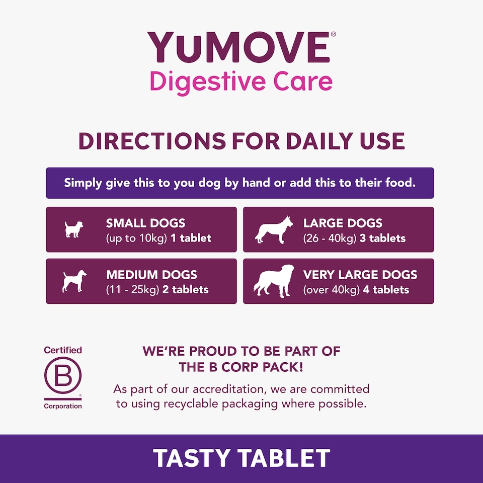 image 1 of YuMove Digestive Care For Dogs 60 Tablets 49g