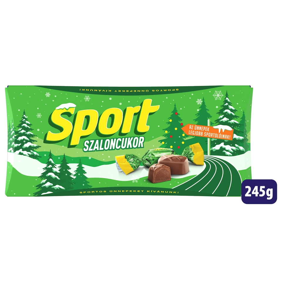 Sport tejcsokoládé szaloncukor étcsokoládéval és rum ízű töltelékkel 245g