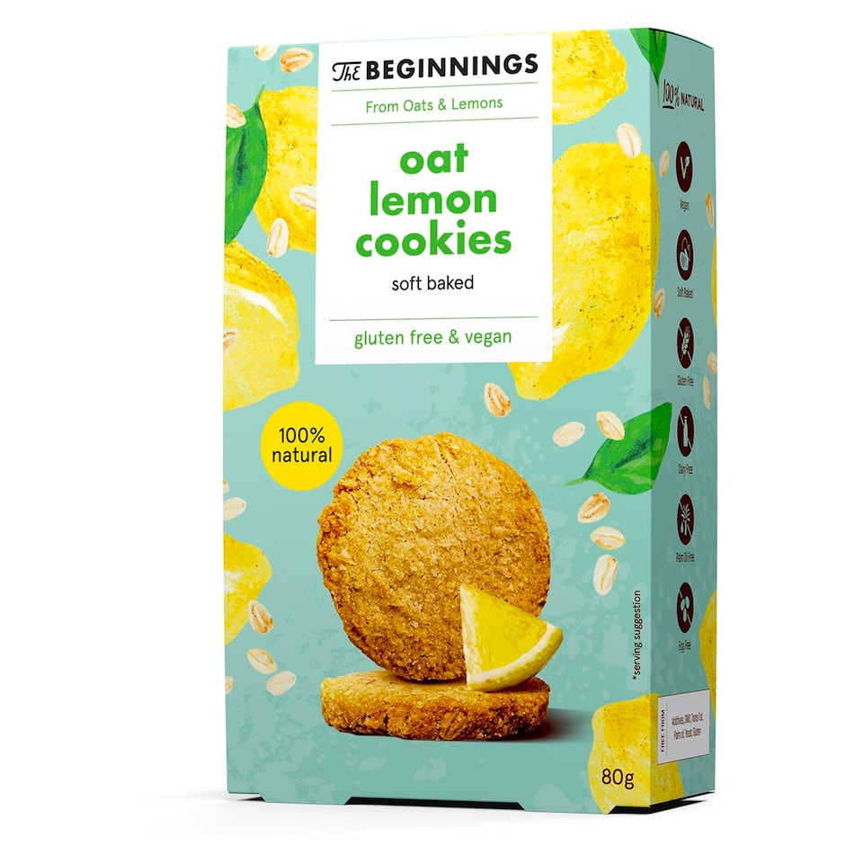 The Beginnings Oat Lemon Cookies 80g