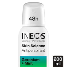 INEOS Skin Science Geranium + Mint Antiperspirant Deodorant Aerosol 200ml