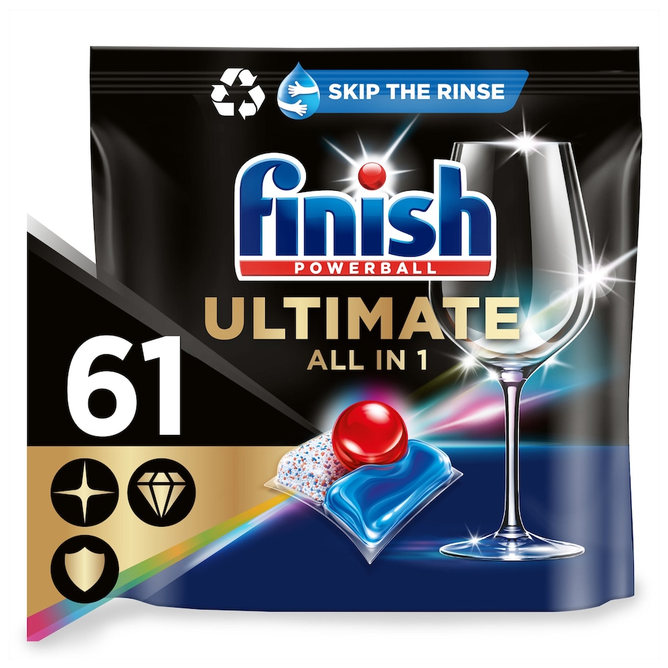 image 1 of Finish Ultimate All in One Regular 61 Dishwasher Tablets 786.9g
