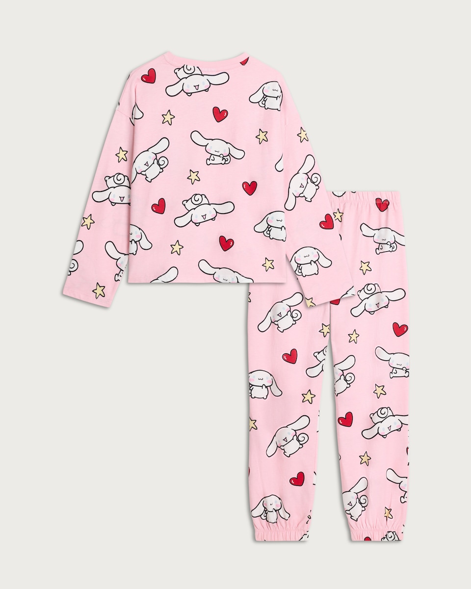 image 1 of Cinnamoroll Pure Cotton Pyjama Set in Pink